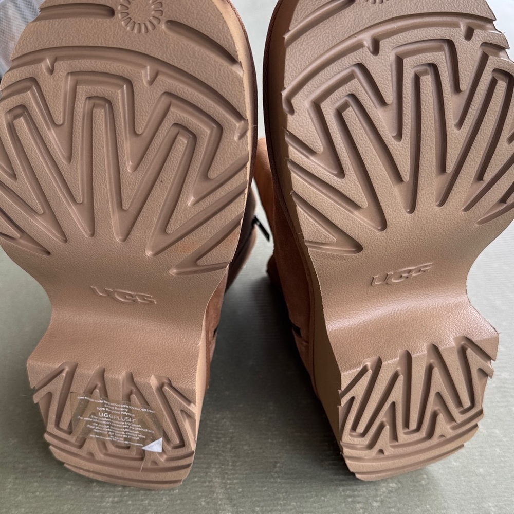 UGG Chestnut Suede Platform Boots - Picture 5 of 10